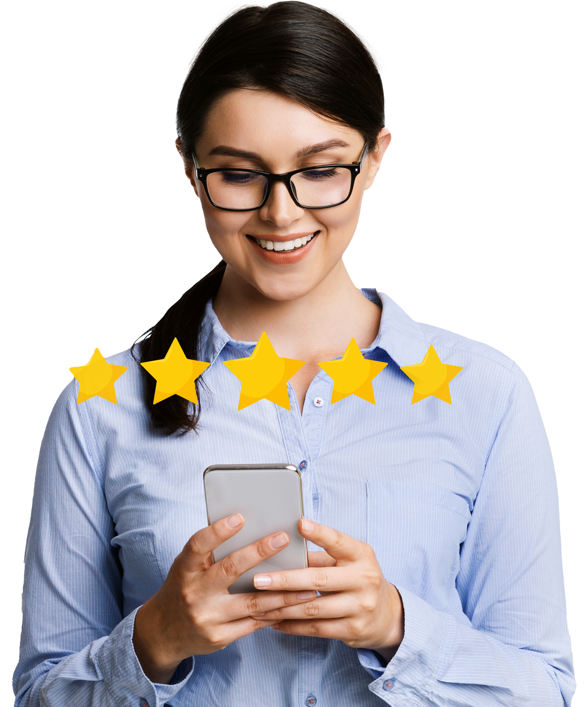 Une femme tenant un Smartphone entre les mains