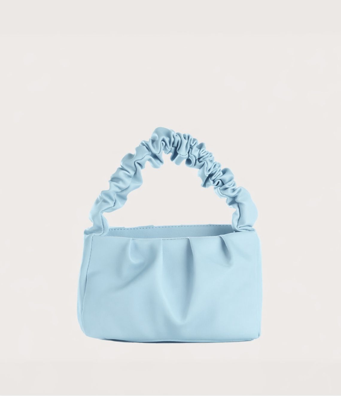 Leather Ruched Handbag