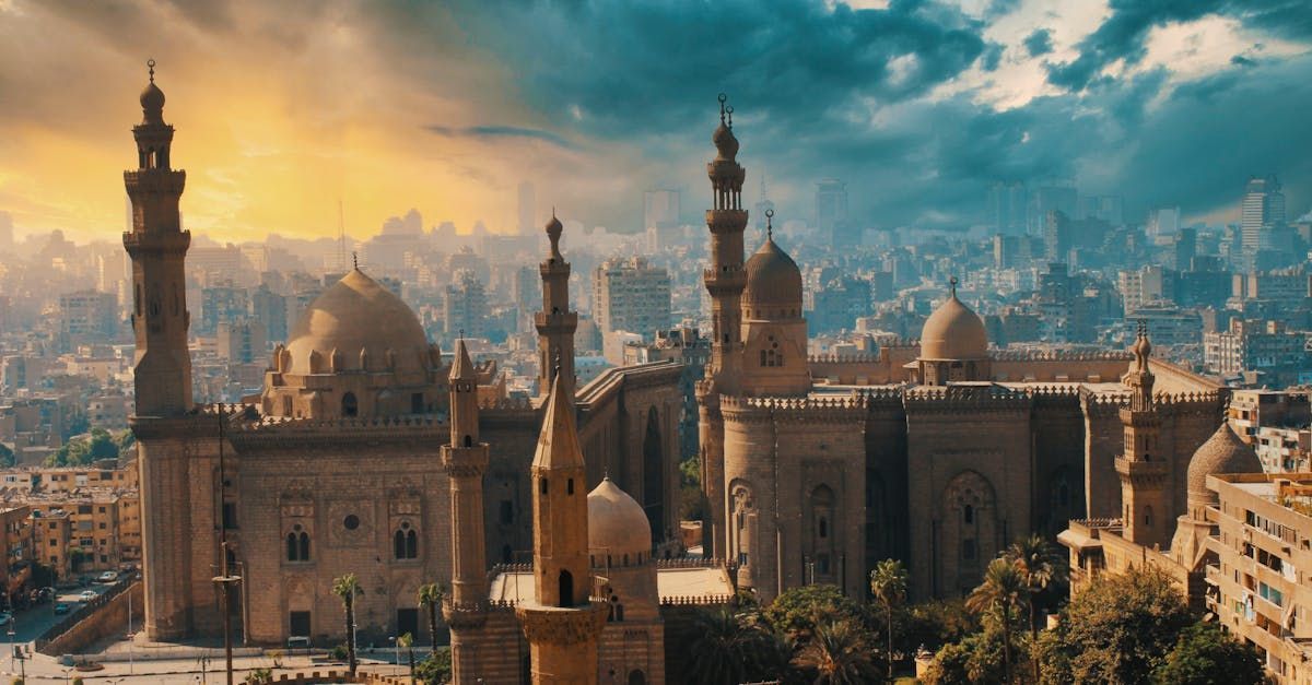 Al-Azhar Mosque, Cairo, Egypt, Islamic architecture, sunset, tourism