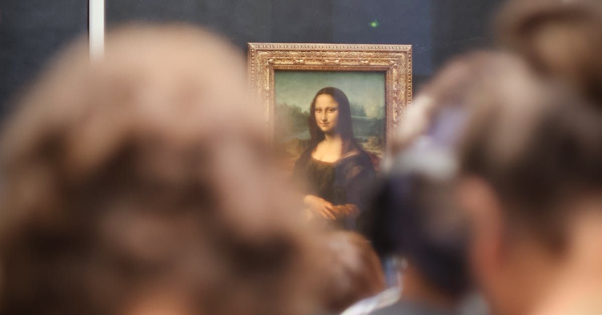 The Joconde, Leonardo Da Vinci's most famous painting displayed here in Paris, France in the Louvre Museum.