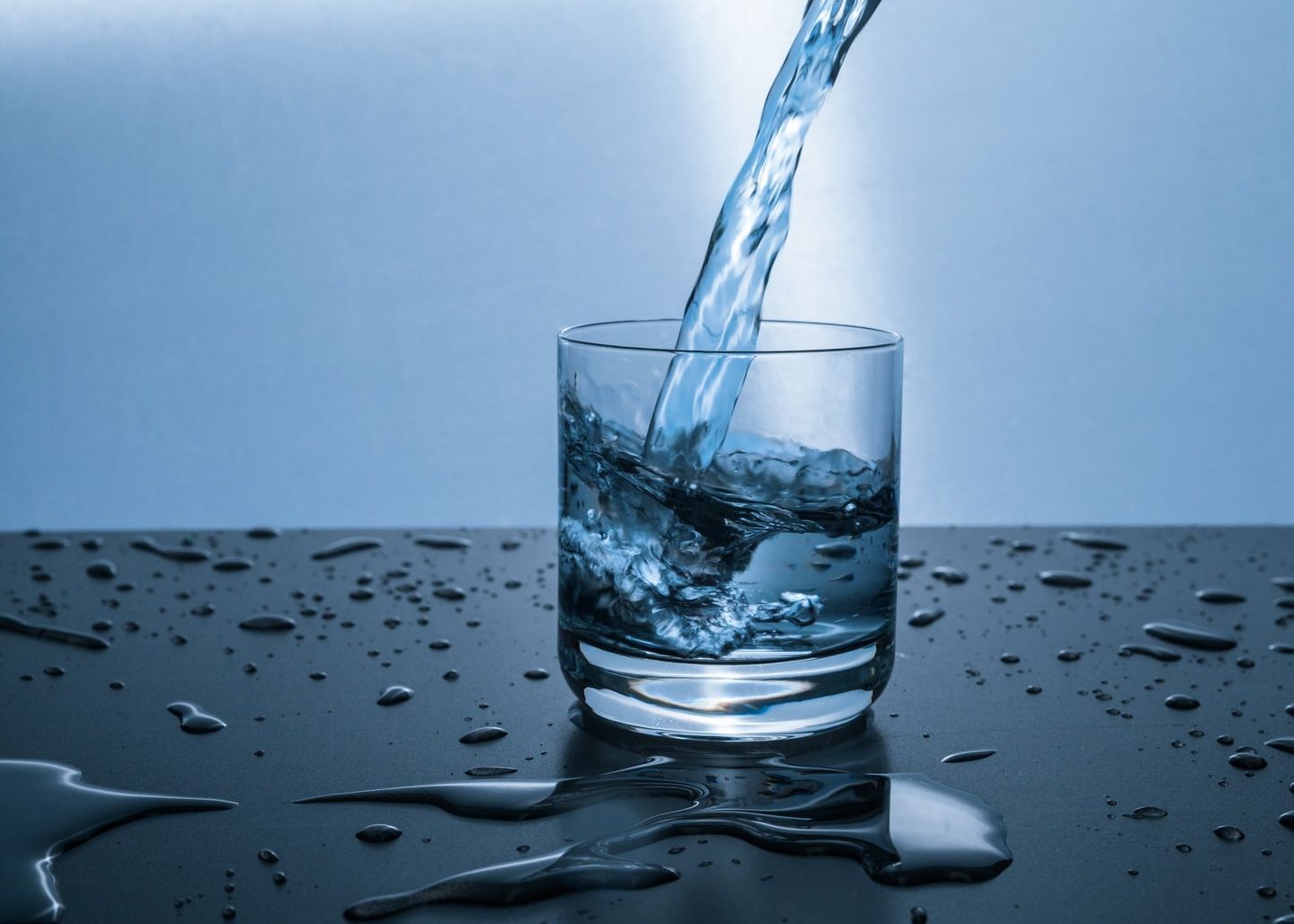Remplissage verre d'eau