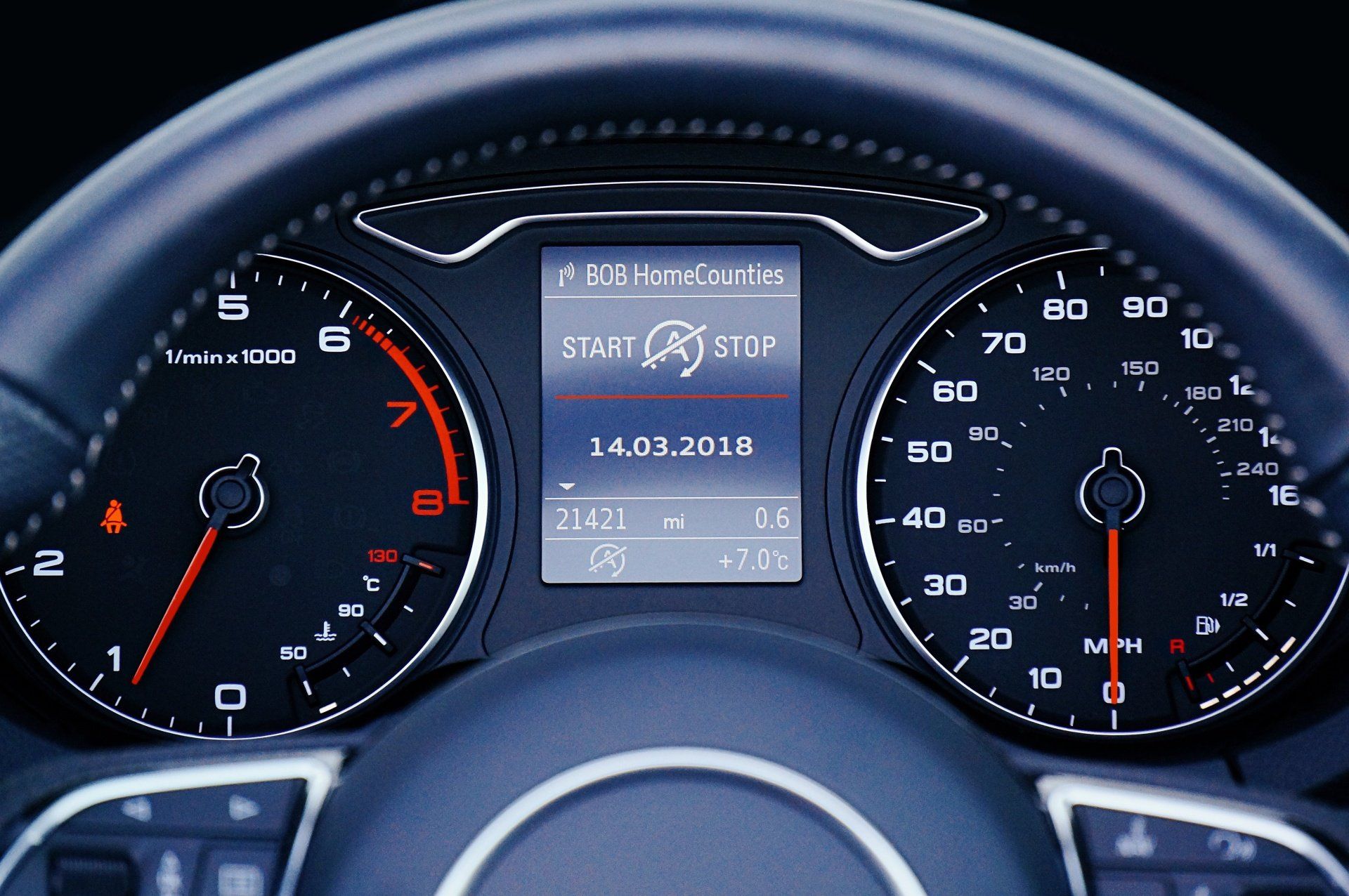 Volant et compteur de voiture