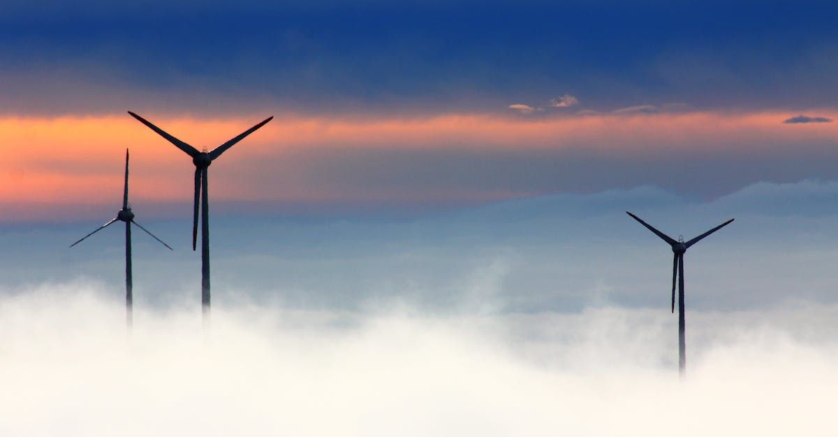 wind mills in the clouds