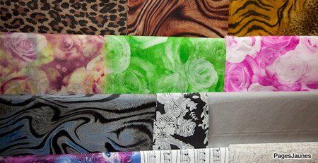 tissus à motifs