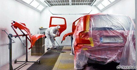 Carrosserie peinte en rouge