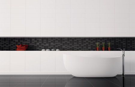 Salle de bains crédence en mosaïque