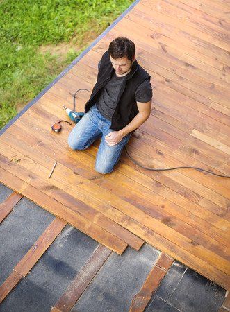 Pose de terrasse en bois