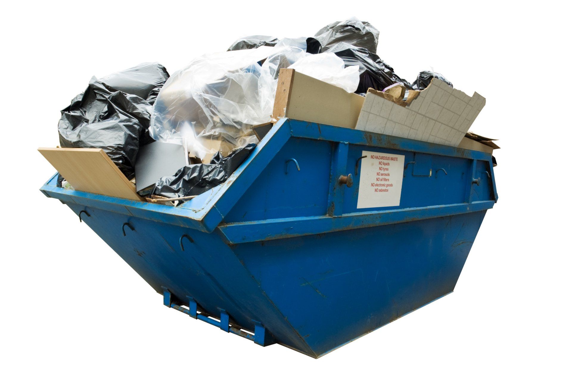 Une benne remplie de déchets