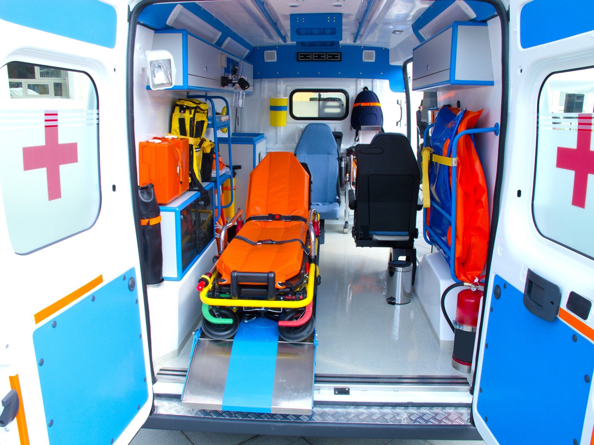 Aperçu de l'intérieur d'une ambulance